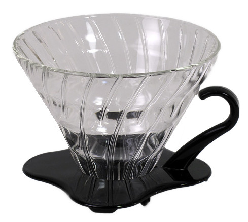 Hario 2 cup glass shown in black